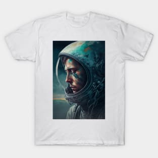 Sad Astronaut Orbiting Earth T-Shirt